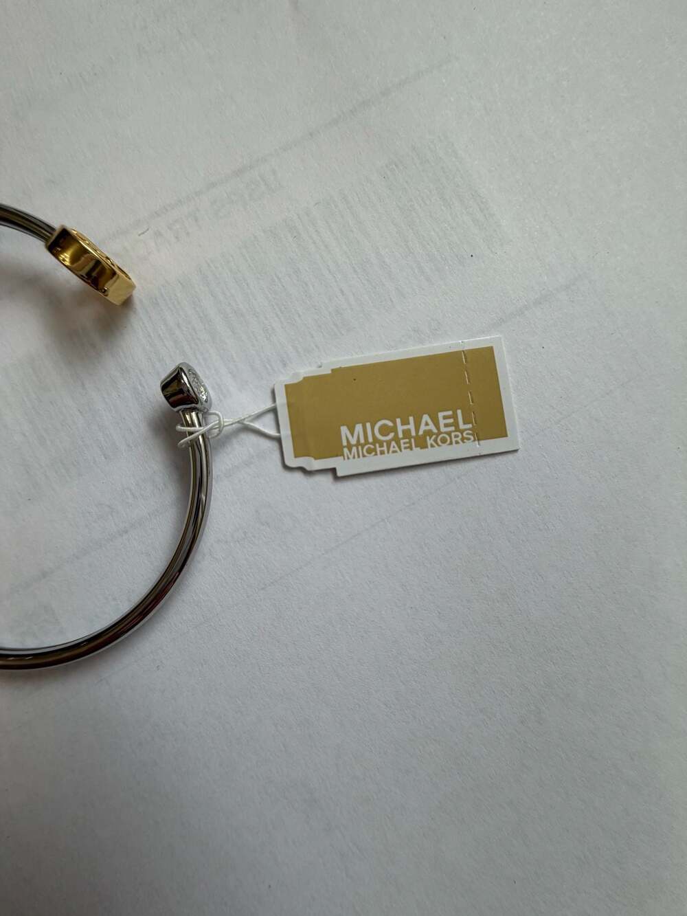 Michael Kors MKJH0096A931 Two-Tone Logo Bangle Bracelet - Picture 2 of 4